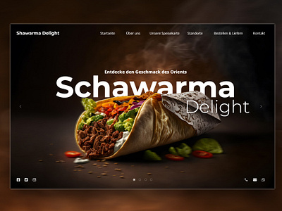 Schawarma Header - Kulinarische Erlebnisse fastfood graphic design header hero inspiration schawarma ui ux webdesign