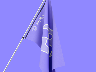 Hutte™ — Follow the purple flag branding flag logo logotype mountain salesforce ui ux