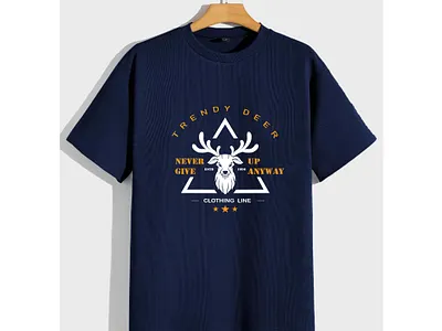 Trendy deer T-Shirt Design 3d animation banner design branding clothing design graphic design illustration logo motion graphics trendy tshirt tshirtdesign tshirts typography ui ux vector