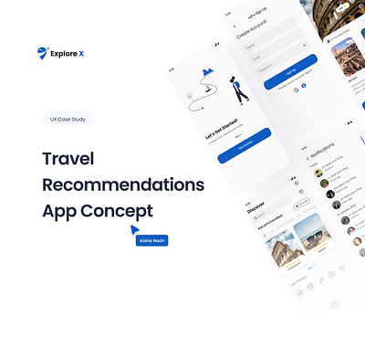 Travel Recommendation app UI UX app design mobile app design travel app ui ux ui user interface ux