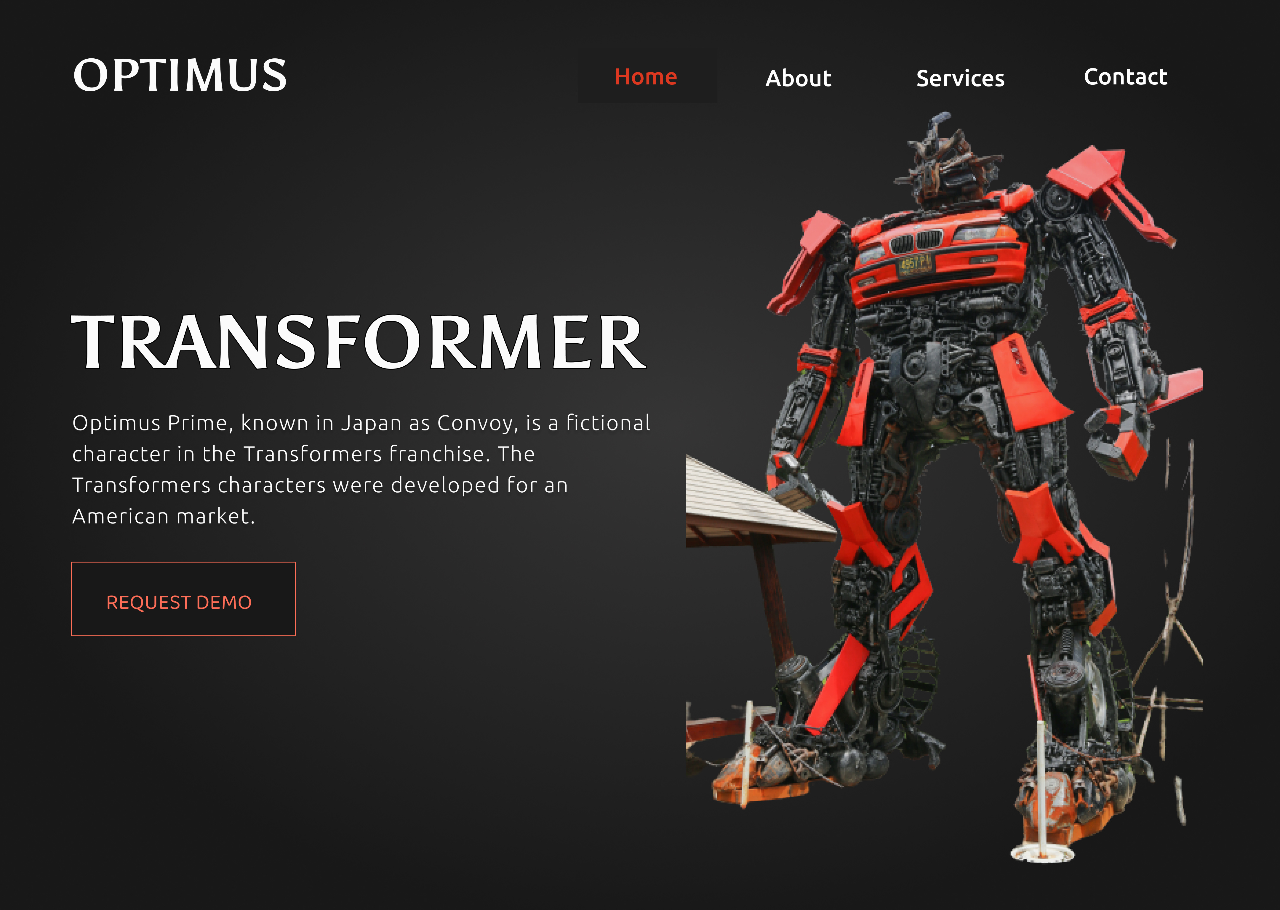 Optimus Prime animation branding colorcombinations design dribbble dribbblepost figmadesigns figmapost graphic design graphicdesigner illustration logo optimusprime robotics transformer ui uidesign uiux ux vector