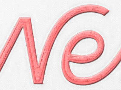 Nest Wordmark Monoline Cursive apparel brand cursive custom type embroider golf golfer green pink hand lettered italic logo design monoline nest oblique pink and green serif slanted stitching typography
