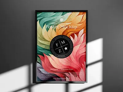 Free Frame Poster Mockup poster mockup