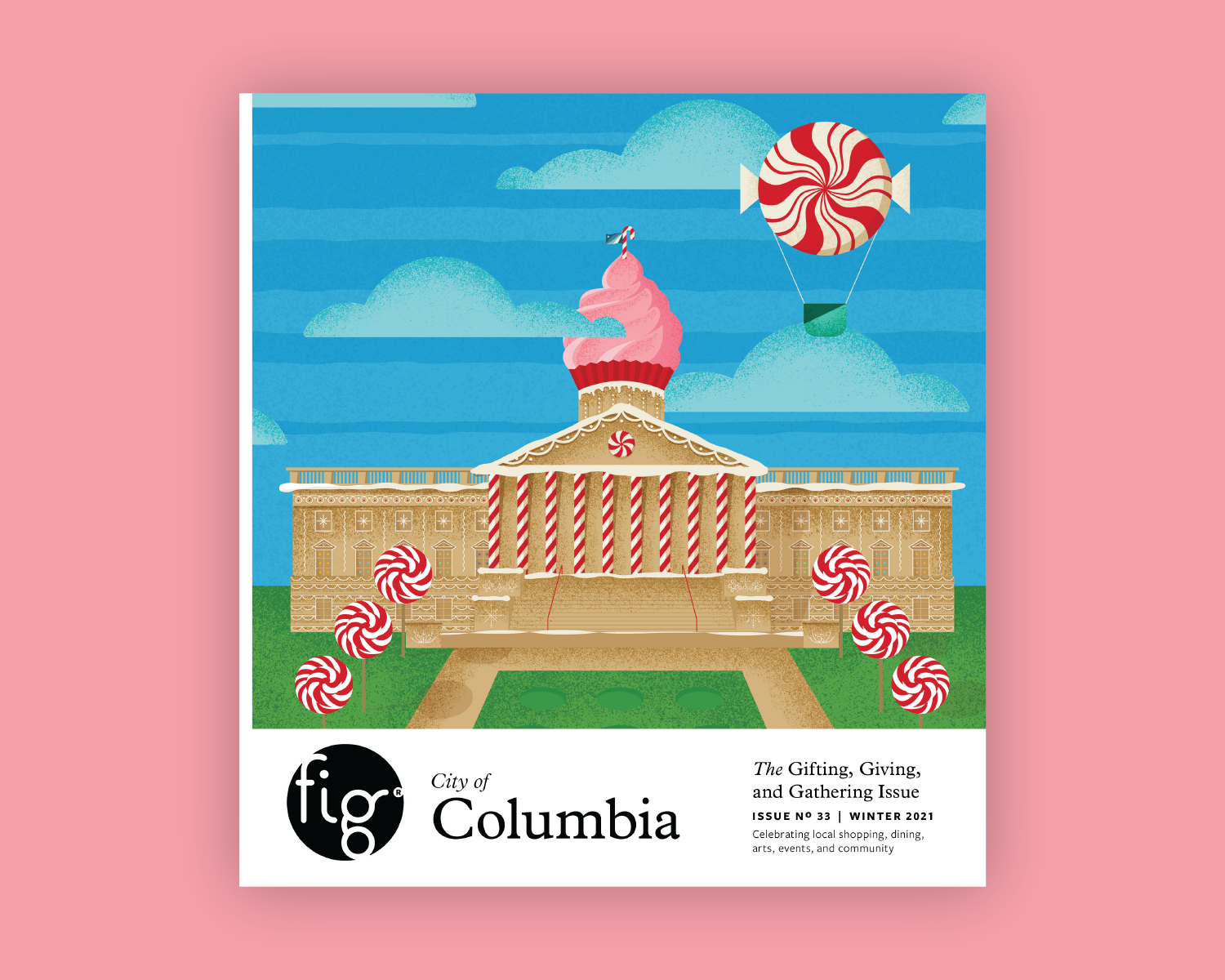 Fig Columbia: Winter 2021 Cover design graphic design identity illustration publication