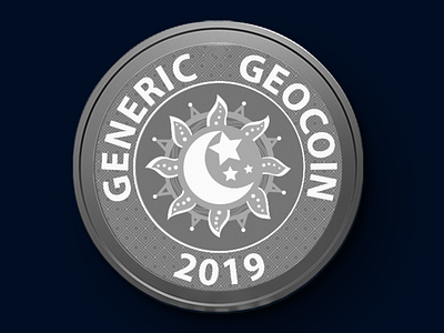 Generic Geocoin coin design geocoin graphic design illustration medal vector