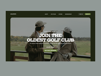 GOLFER78 - Day 17 30daysofweb ball club course design design challenge desktop figma game golf sport team ui web