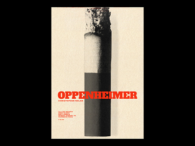 OPPENHEIMER /426 christopernolan clean design film modern movie oppenheimer poster print simple type typography