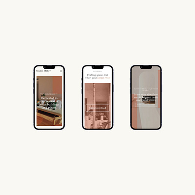 Métier architecture design mminimalsitic mobile mockup responsive ui webflow website