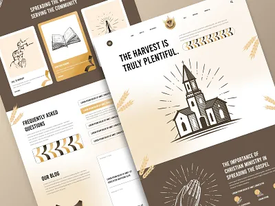 Abundant Harvest Christian Ministry - Website Design awesome design best website cms easy mobile responsive navigable simple ui ux web design web development website website design website development