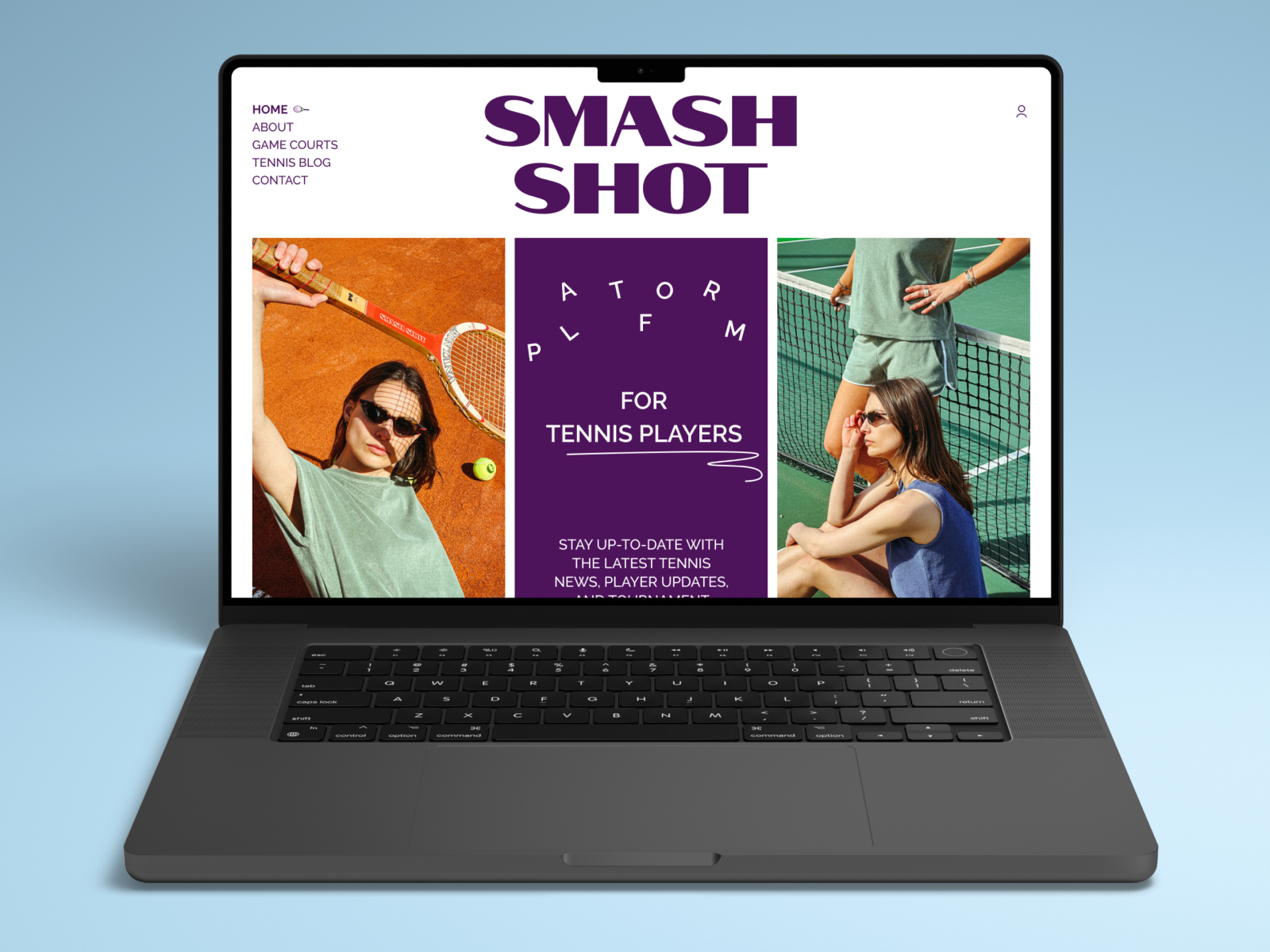 Platform for Tennis Players - Landing Page blog club design e commerce landing page platform player sports tennis ui ux web design website