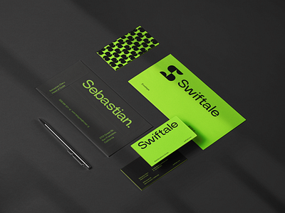 Swiftale Tech Agency Stationery Design agency brand agency branding brand identity branding branding agency branding technology dobritoiu tudor electric green graphic design logo logo design stationery stationery design swiftale tech brand tech branding technology branding