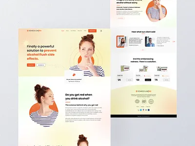 Sales Page acne alcohol branding desktop graphic design home page landing page medicine motion graphics product sale skin ui ux website