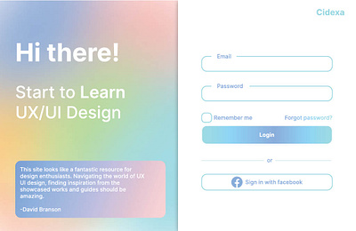 Ux/Ui Design Sign Up Login Page branding button cidexa design figma graphic design login logo sign in sign in design ui ux ux ui design web design web page design