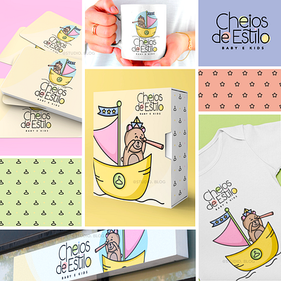 Cute Logo Design "Cheio de Estilo" bearlogo branding business card childlogo cutebrand cutelogo design graphic design illustration kidslogo logo logotype vector