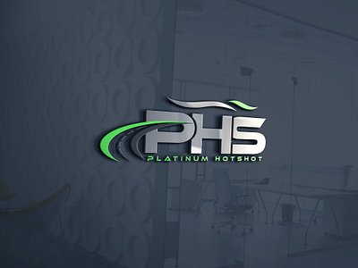 Transport Company Logo PHS bestlogo company design gray green letters logo logocreator logodesign logodesigner logos logotype phs road transport vector wordmark