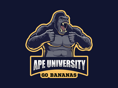 APE UNIVERSITY - CUSTOM LOGO DESIGN branding custom logo design exquisite fierce graphic design illustration logo logo design striking ui ux vector