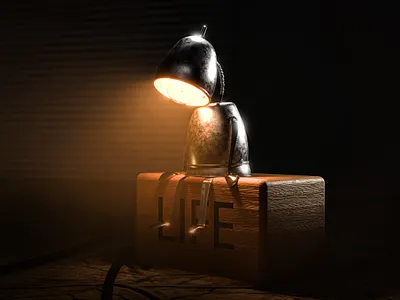 Sad Light 3d 3d design 3d designer animation blender design graphic design illustration logo ui