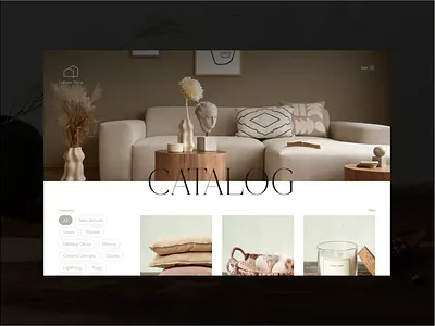 Catalog Section │ CoHome Decor aesthetic animation branding clean decor design e commerce home interior layout menu online page presentation shop ui ux visual web website