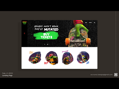 Daily UI #003 age animation design designer graphic design illustration logo motion graphics mutant ninja teen teen age mutant ninja turtles turtles ui ux