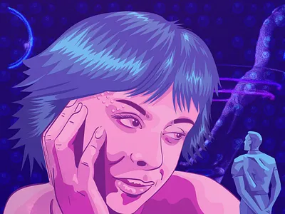 Grissete branding cartoon character engraving illustration logo vector