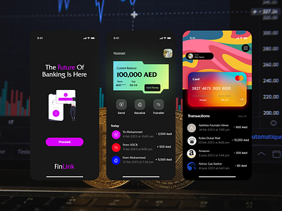 FinLink | FinTech/Banking App Design app banking blockchain crypto design dubai fintech typography ui ux