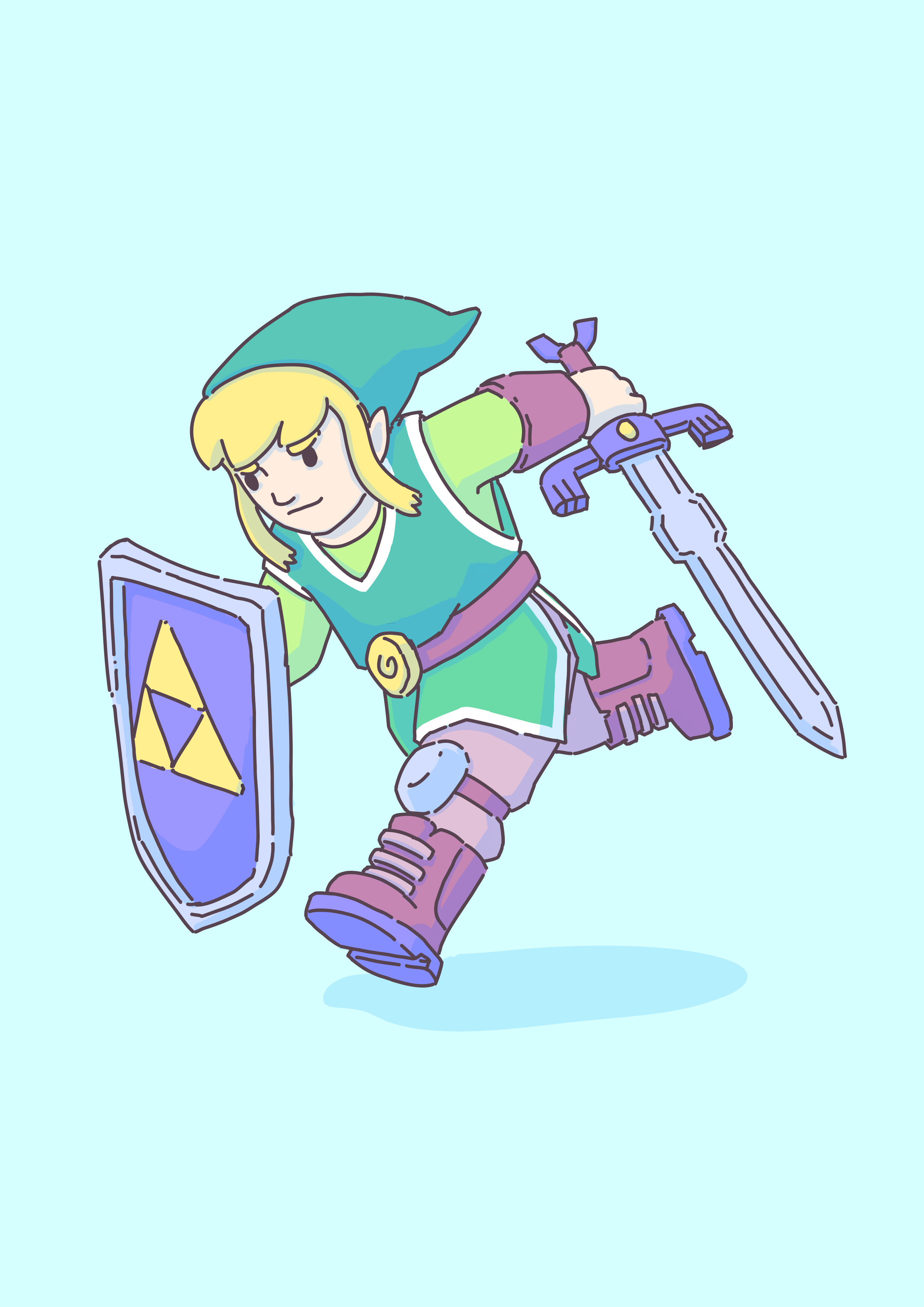 Link character design design illustration legend of zelda link