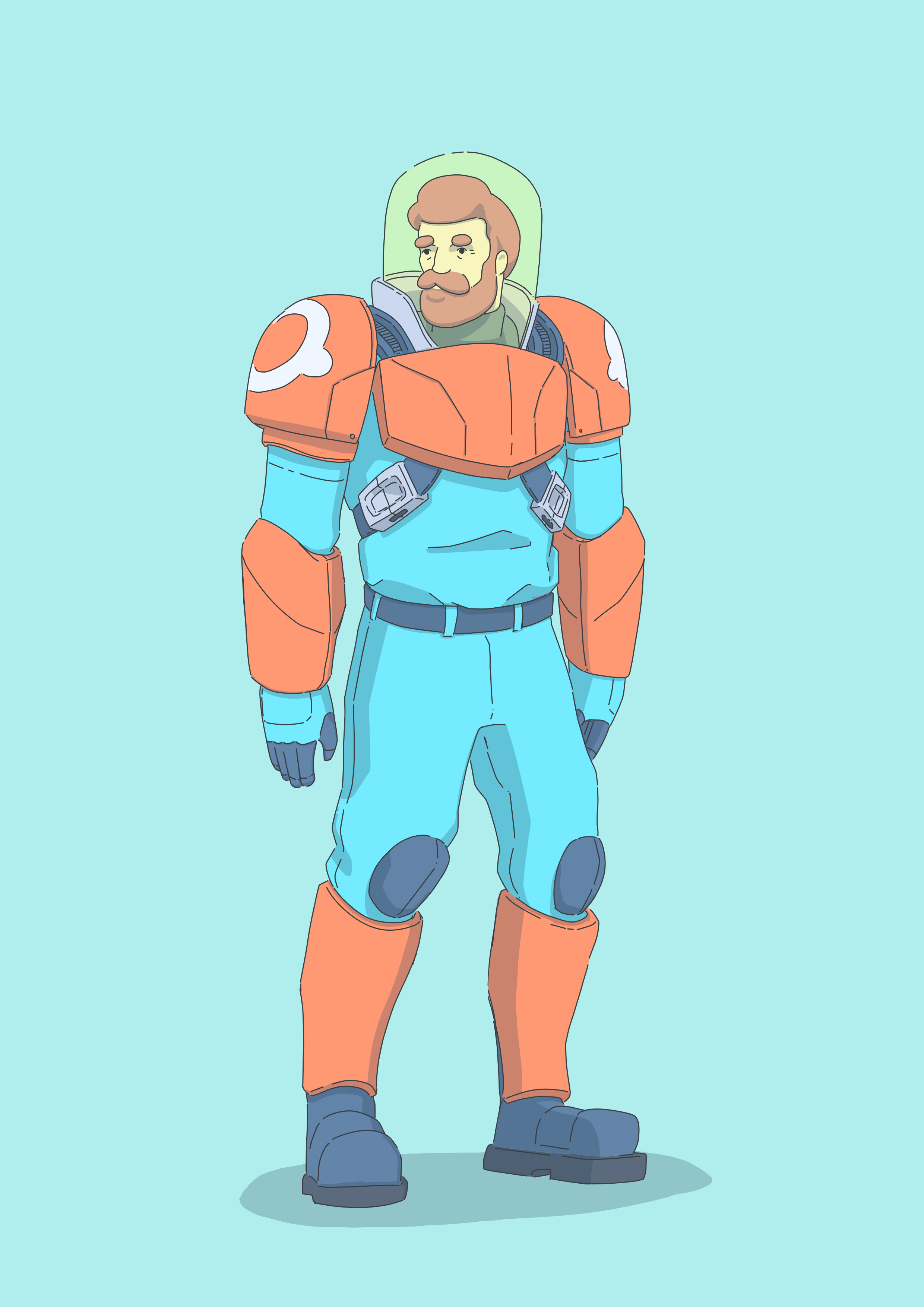 Time-Traveler character design design illustration