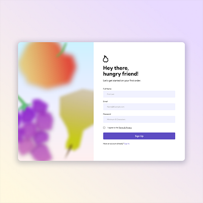 Daily UI - #001 Sign Up branding daily100 dailyui design login signup ui uiux webdesign