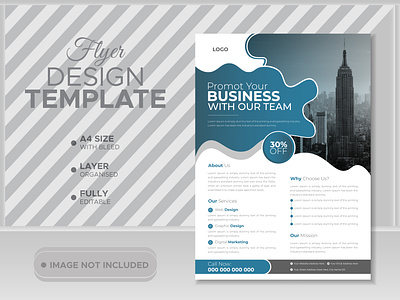 Corporate Business Flyer Design Template branding business business flyer clean corporate design flyer flyer design minimal vector