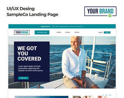 UI/UX SampleCo Landing Page branding design ui ux web