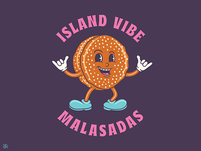 Donut Shop_Mascot Concepts_BRD_8-2-23 cartoon character donut doughnut malasada mascot retro vintage