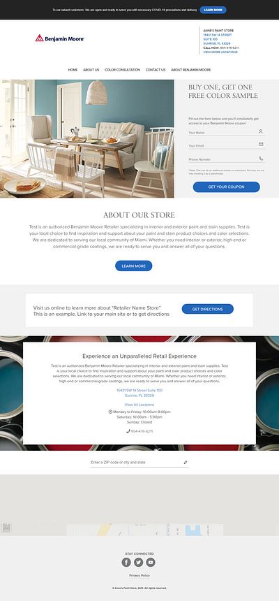 UI/UX Benjamin Moore Landing Page design graphic design ui ux web