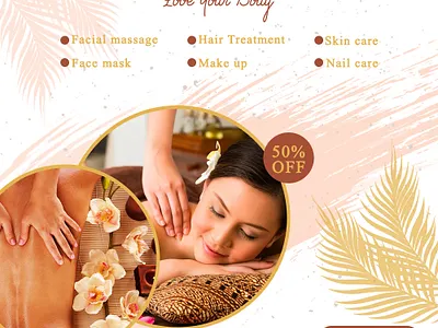 Spa Sample Design branding design graphic design illustration logo social media post design typography