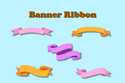 Banner Ribbon banner decoration design digital element graphic design icon illustration ribbon vector