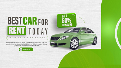 Car rental landing page branding graphic design ui