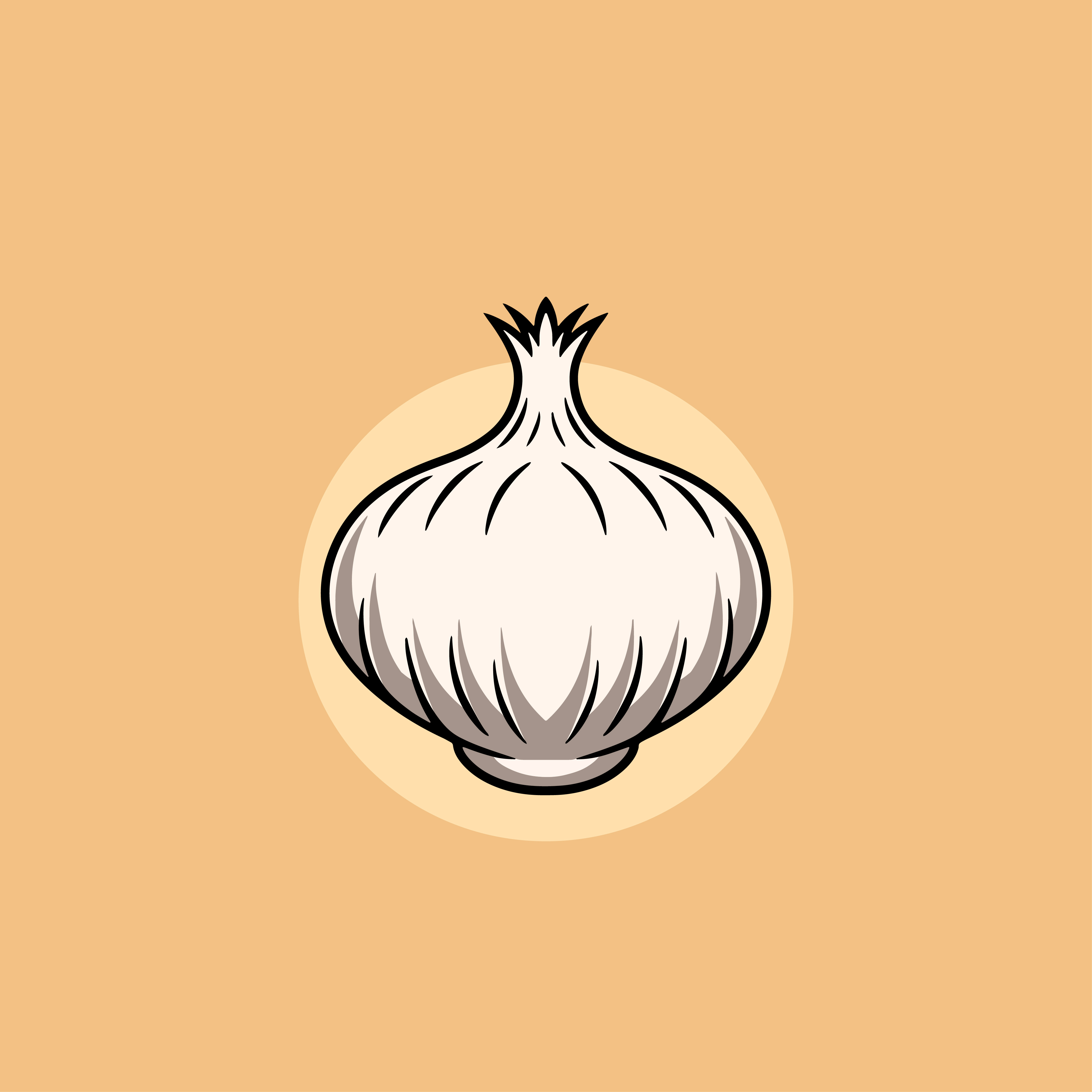 Simple Onion Cartoon Illustration branding cooking graphic design illustration logo