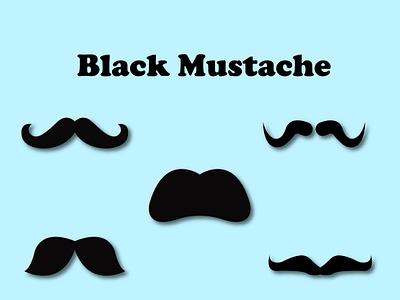Black Mustache design element graphic design icon illustration men mustache silhouett style vector