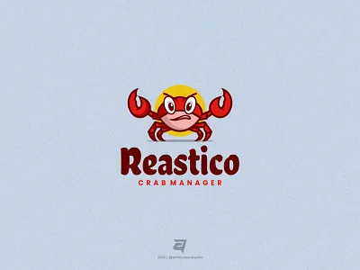 Reastico animal crab crab logo design food logo logo cartoon logo design logo mascot mascot modern