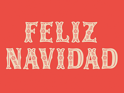 Feliz Navidad design handlettering illustration lettering type