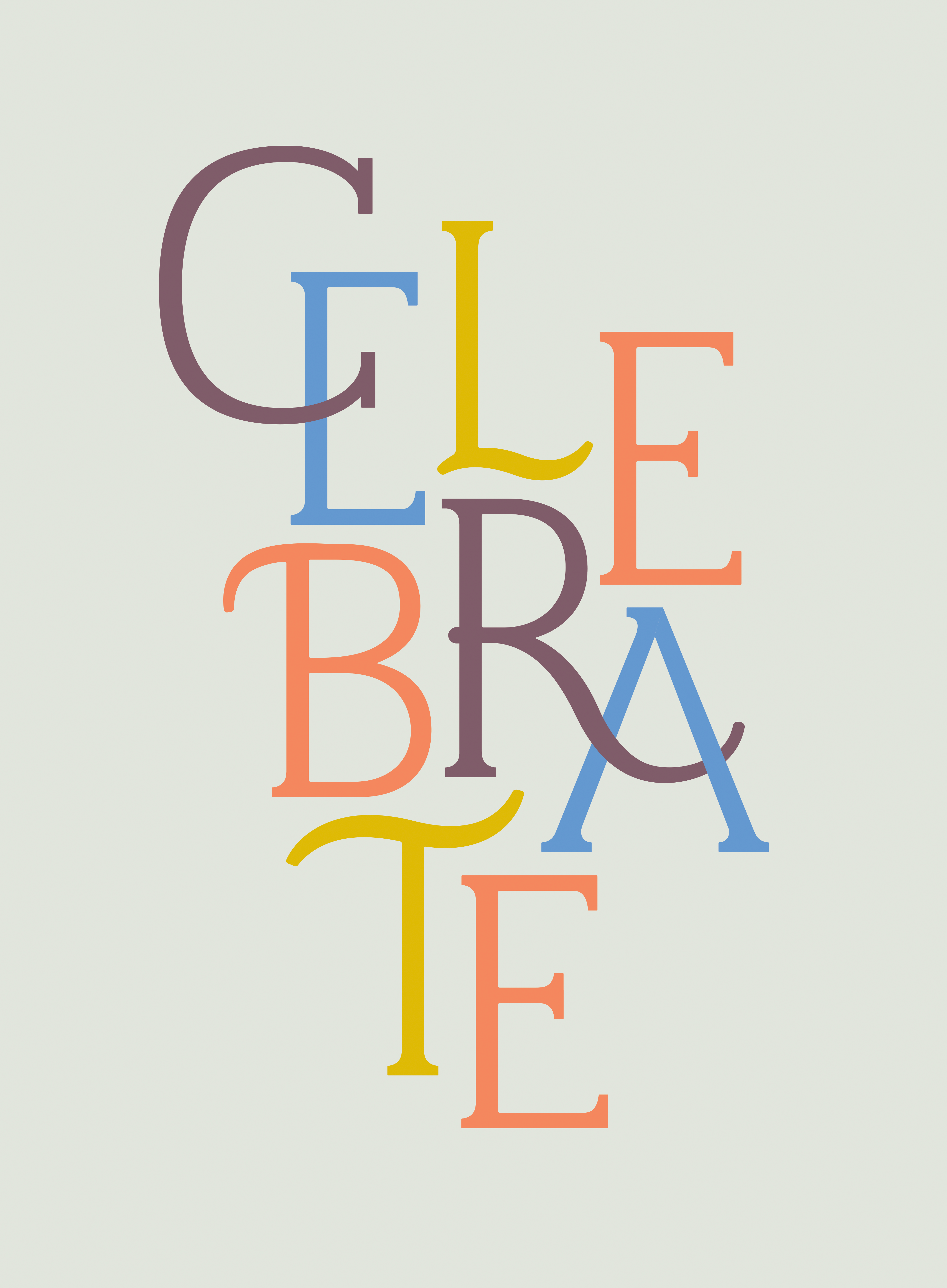 Celebrate branding design lettering type