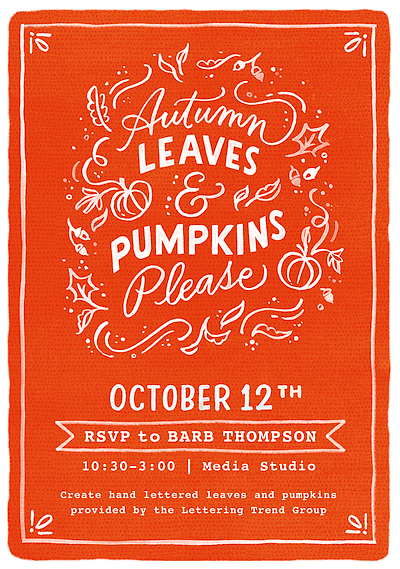 Autumn Leaves design graphic design hand lettering handlettering illustration lettering poster type