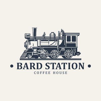 Bard Station branding cafe coffe design graphic design illustration logo mechine railway station train vector