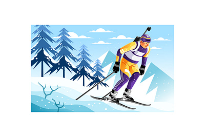 Biathlon Sport Illustration track