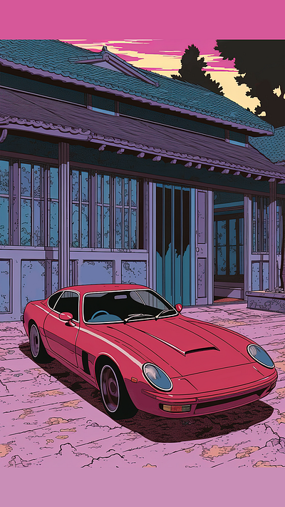 Retro Revival ❤️ automotive art car art car illustration design digital art illustration japanese cars