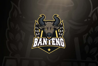 Banteng Sport and Esports Logos bull design esport game gaming graphic logo logos mascot sport