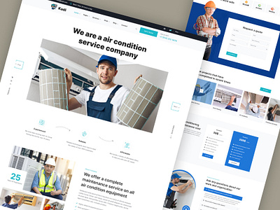 Kadi - Air Conditioning & Heating Service ac repair best shot on dribbble envytheme handyman home repair trendy design ui design ux design ventilation