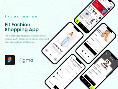 E-Commerce Mobile App app branding denim design ecommerce fashion illustration jeans logo mobile app shopping typography ui ux