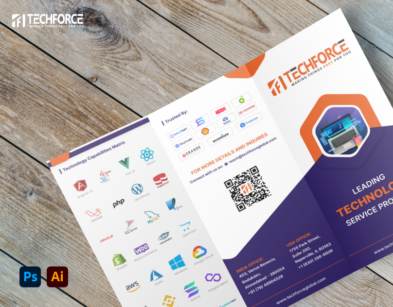 Techforce Global Trifold Brochure By Techforce Global On Dribbble