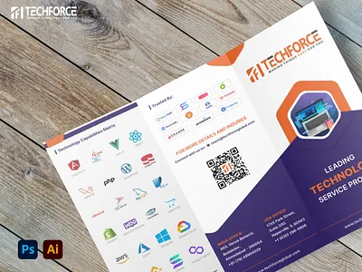Techforce Global Trifold Brochure art branding design graphic design ui