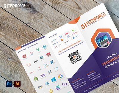 Techforce Global Trifold Brochure art branding design graphic design ui
